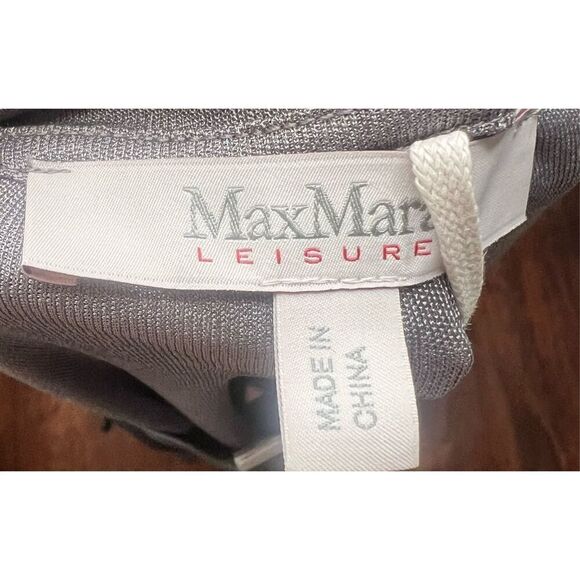 MAX MARA LEISURE Gio Oversize Jersey Top in Medium Grey NWT Size Small - Picture 4 of 6